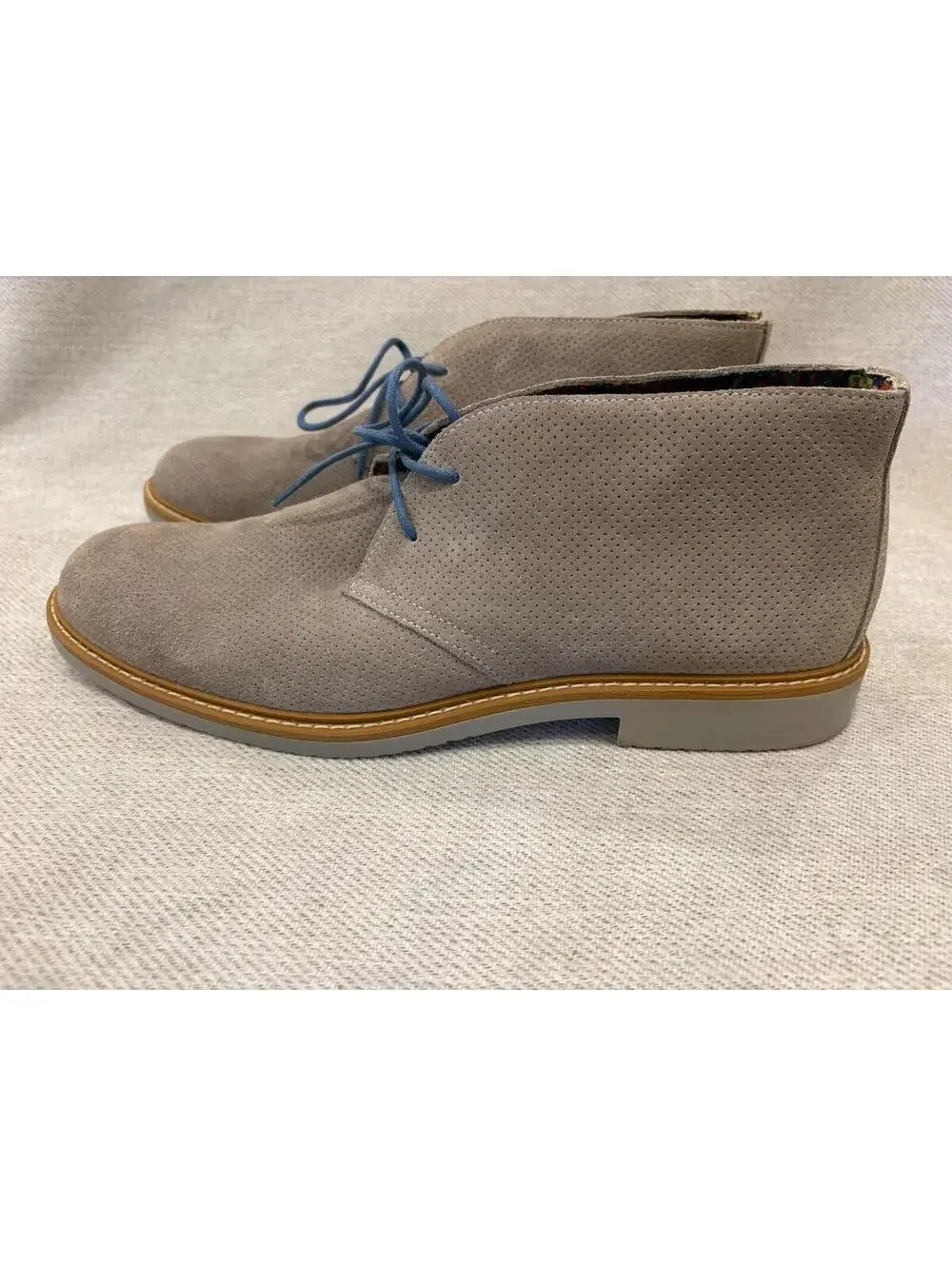 1901 Nordstrom Men’s Perforated Suede Chukka Boots Made in Italy Size 46 / 12.5